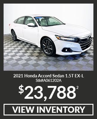 Certified Pre-Owned 2021 Honda Accord Sedan 1.5T EX-L