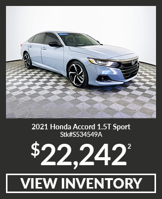 Certified Pre-Owned 	2021	Honda	Accord	1.5T Sport