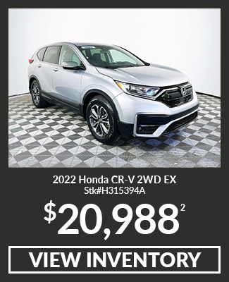 Certified Pre-Owned 	2022	Honda	CR-V	2WD EX