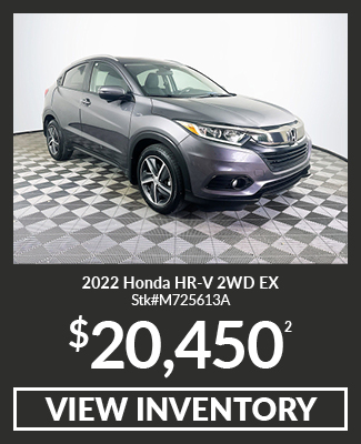 Certified Pre-Owned 	2022	Honda	HR-V	2WD EX