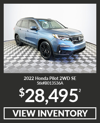 Certified Pre-Owned 	2022	Honda	Pilot	2WD SE