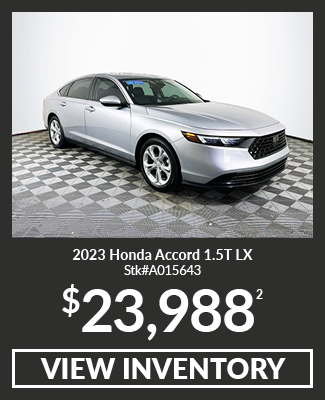 Certified Pre-Owned 	2023	Honda	Accord	1.5T LX