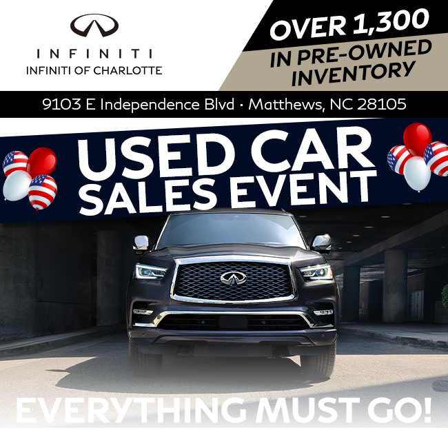 INFINITI of Charlotte - over 1300 in pre-owned inventory