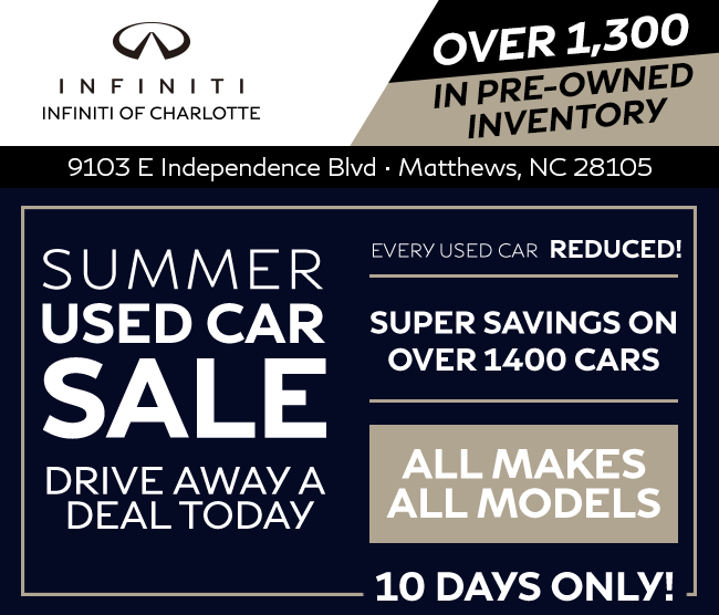 INFINITI of Charlotte - Summer Used Car Sale