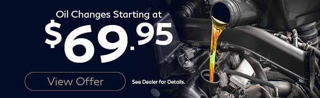 Oil changes starting at $69.95