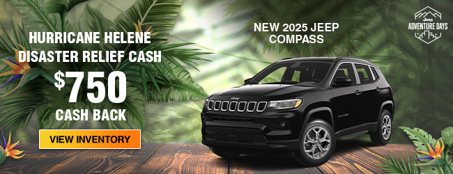 New Jeep Compass Hurricane Relief $750 Cash Back