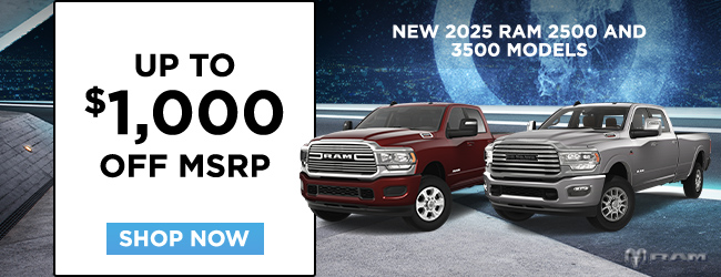 New 2025 RAM 2500 and 2500 models Special