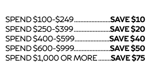 Spend and Save offer