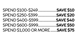 Spend and Save offer