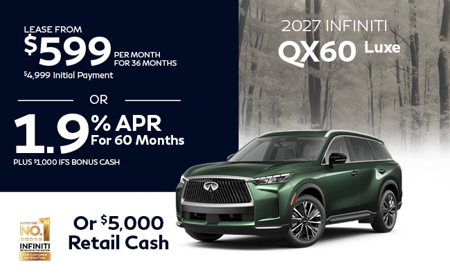 2027	INFINITI	QX60	Luxe	AWD offer