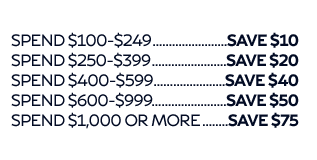 Spend and Save offer