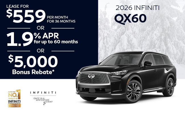 special offer on brand new INFINITI QX60