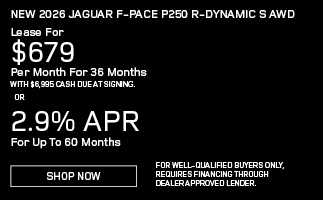 New 2026 Jaguar F-Pace P250 offer