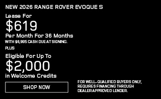New 2026 Range Rover Evoque Models Offer