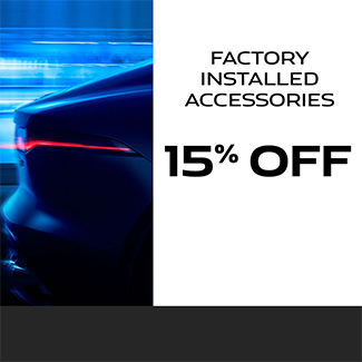 15 percent off factory installed accessories