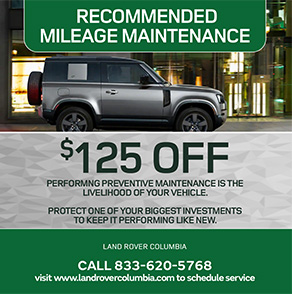 125 dollars off recommended mileage maintenance