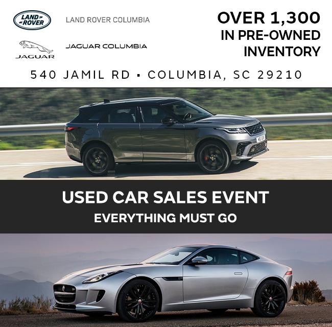 used car sales event at Jaguar Land Rover Columbia