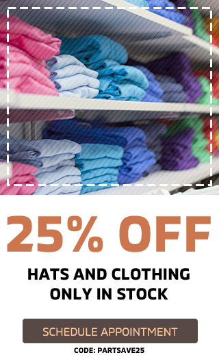 Hats and clothing only in stock