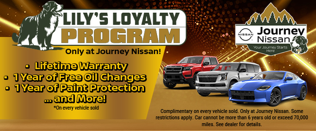 Loyalty program only at Journey Nissan