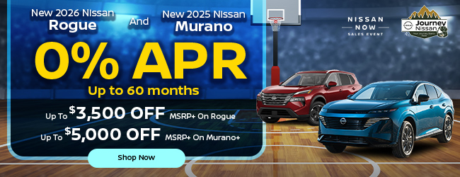 offer on Nissan Rogue and Murano
