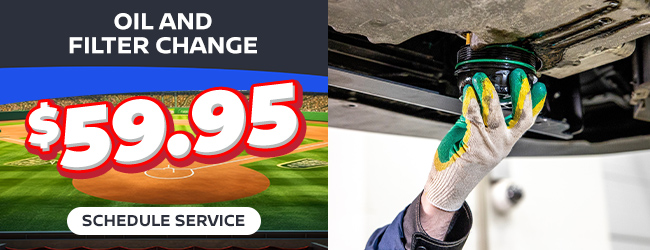 Oil and Filter Change $59.95 offer