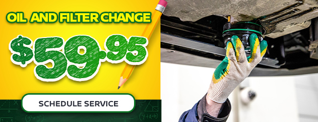 Oil and Filter Change $59.95 offer