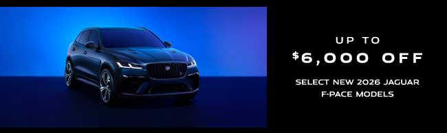 Up to 6000 USD Off new select 2026 Jaguar models