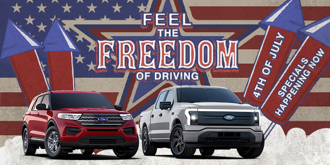 Feel the freedom of driving - 4th of July specials happening now