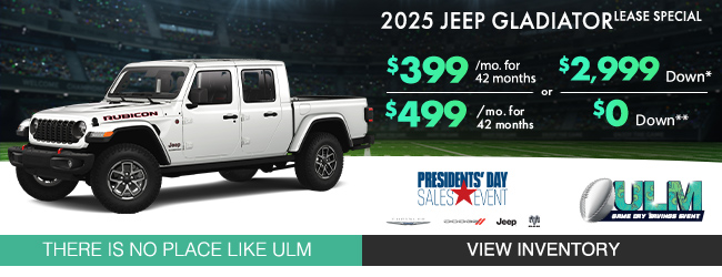 2025 Jeep Gladiator Lease Special