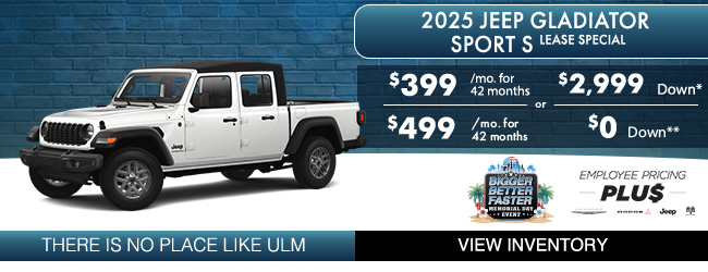 2025 Jeep Gladiator Lease Special
