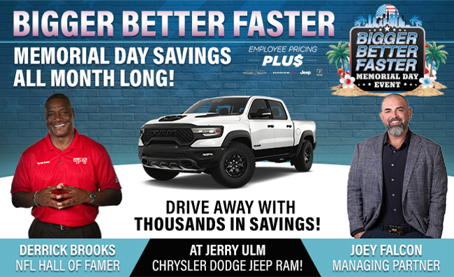 Memorial Day Savings at Jerry Ulm Chrysler Dodge Jeep RAM