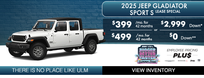 2025 Jeep Gladiator Lease Special