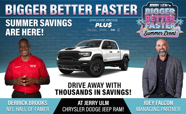 Memorial Day savings all month long at Jerry Ulm Chrysler Dodge Jeep RAM