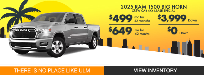 2025 RAM 1500 Big Horn Crew Cab 4x4 Lease Special