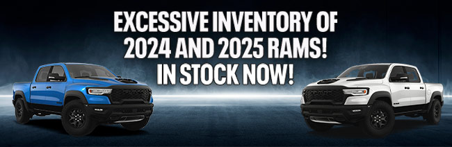 Excessive inventory of 2024 and 2025 Rams! In stock now!