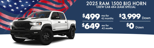 2025 RAM 1500 Big Horn Crew Cab 4x4 Lease Special