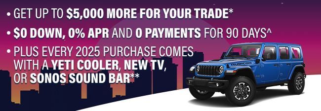 Get up to 5k more for your trade - be one of the first 10 car purchases of the day and receive a free TV