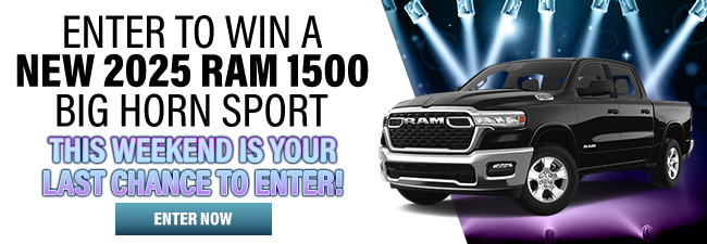Enter to win a new 2025 RAN 1500 Big Horn Sport - still time to enter