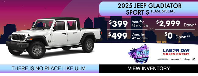 2025 Jeep Gladiator Sport S Lease Special