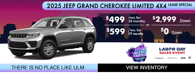 2025 Jeep Grand Cherokee Limited 4x4 Lease Special