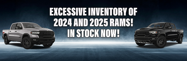 Excessive inventory of 2024 and 2025 Rams! In stock now!