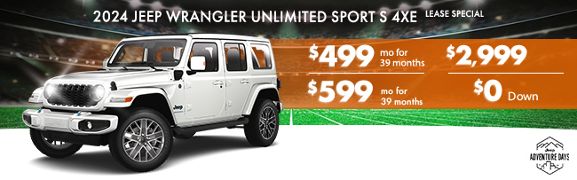 2024 Jeep Wrangler Unlimited Lease Special