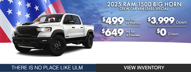 2025 RAM 1500 Big Horn Crew Cab 4x4 Lease Special