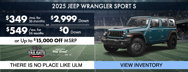 Jeep Wrangler Sport lease special