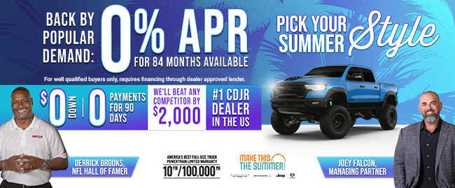 Pick your summer style at Jerrry ULM CDJR at Jerry Ulm Chrysler Dodge Jeep RAM
