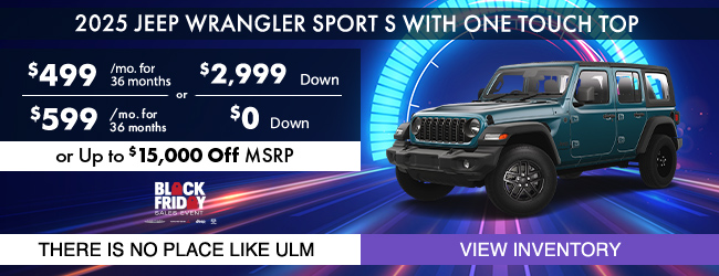 Jeep Wrangler Sport lease special