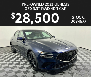 PRE-OWNED 2022 Gensis G70 3.3T RWD 4DR Car