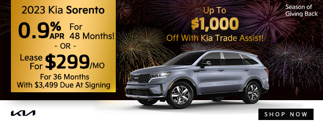 kia sorento special offer