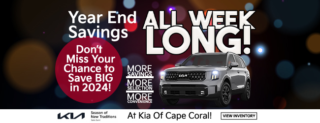 Year end savings all week long