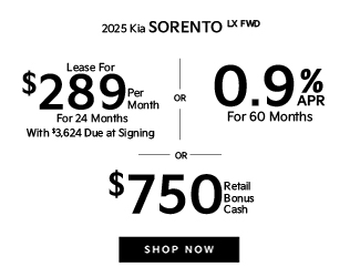 special offers on Kia Sorento